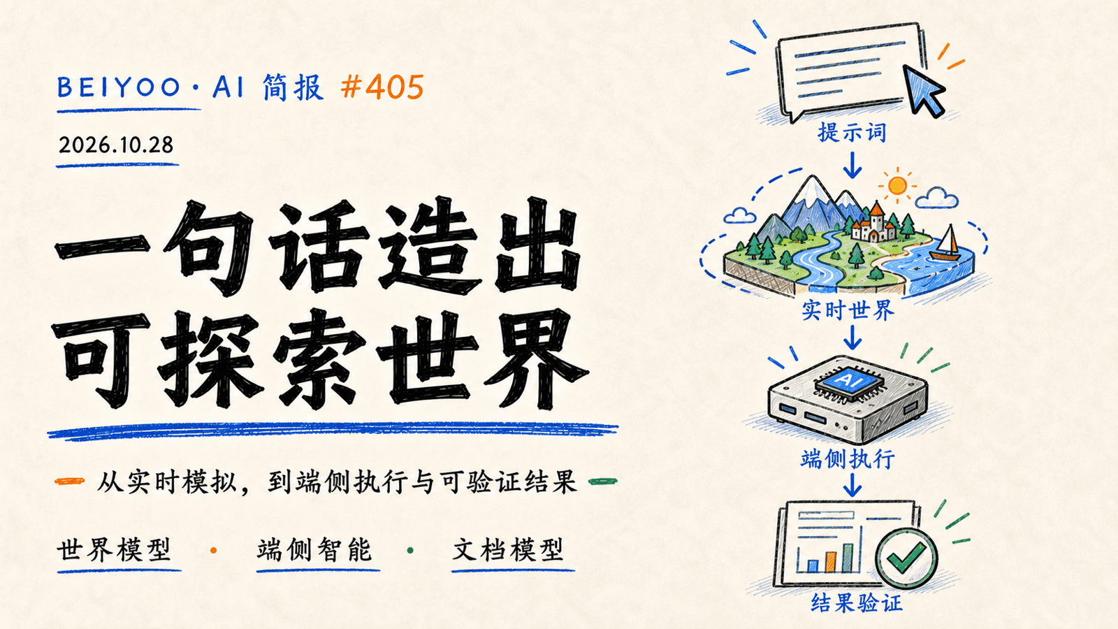 BEIYOO·AI 简报：Genie 4 把一句提示词变成可探索的实时世界 封面图